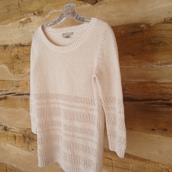 Banana Republic Factory Cream Scoop Neck Sweater Small - Picture 4 of 8